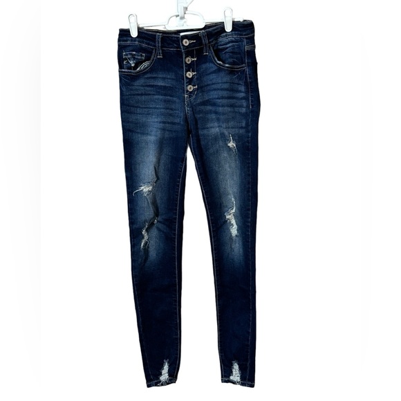 KanCan Denim - KanCan skinny, high-rise jeans, Size 5/26, dark wash, soft & stretchy denim
